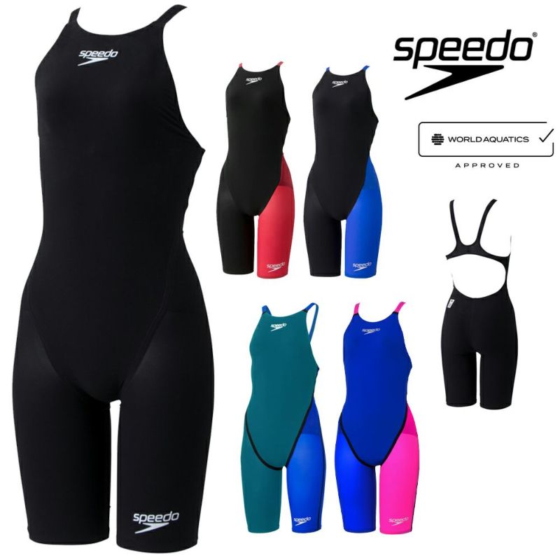 スピードSPEEDO競泳水着レディースWA承認モデルFastskinPro3ファストスキンプロ3オープンバックニースキンSCW12101Ffinaマークあり