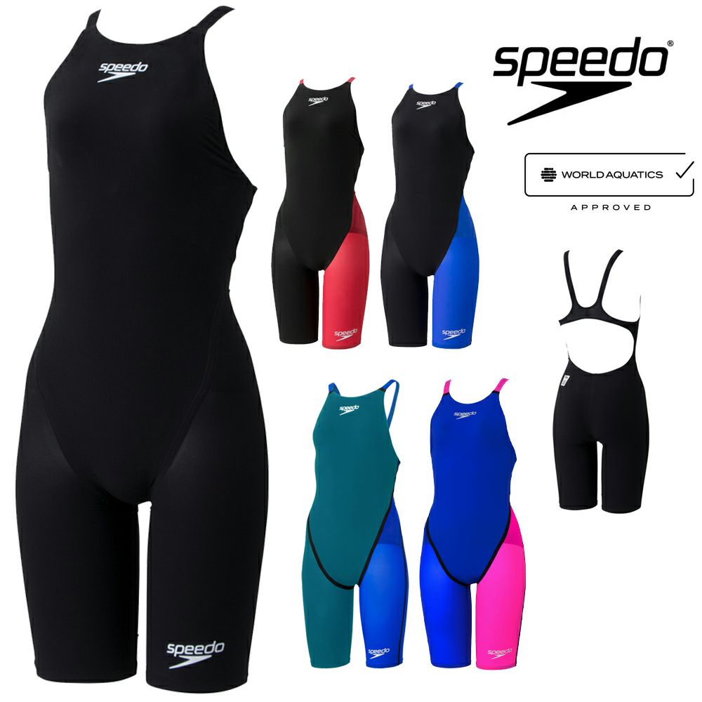 スピードSPEEDO競泳水着レディースWA承認モデルFastskinPro3ファストスキンプロ3オープンバックニースキンSCW12101Ffinaマークあり