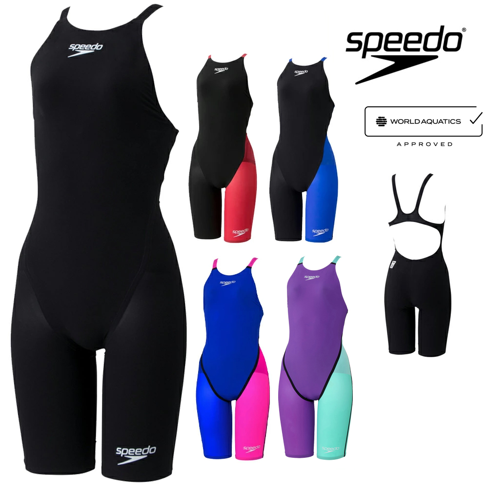 スピードSPEEDO競泳水着レディースWA承認モデルFastskinPro3ファストスキンプロ3オープンバックニースキンSCW12101Ffinaマークあり