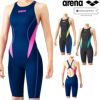 アリーナARENA競泳水着レディースWA承認ハーフスパッツオールインワンクロスバックAQUAADVANCEDAQUAXTREMEARN-1024Wfinaマークあり
