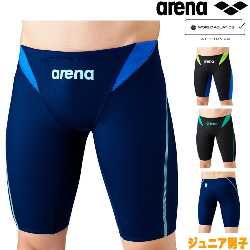 アリーナARENA競泳水着ジュニア男子WA承認ジュニアハーフスパッツAQUAADVANCEDAQUAXTREMEARN-1026MJfinaマークあり