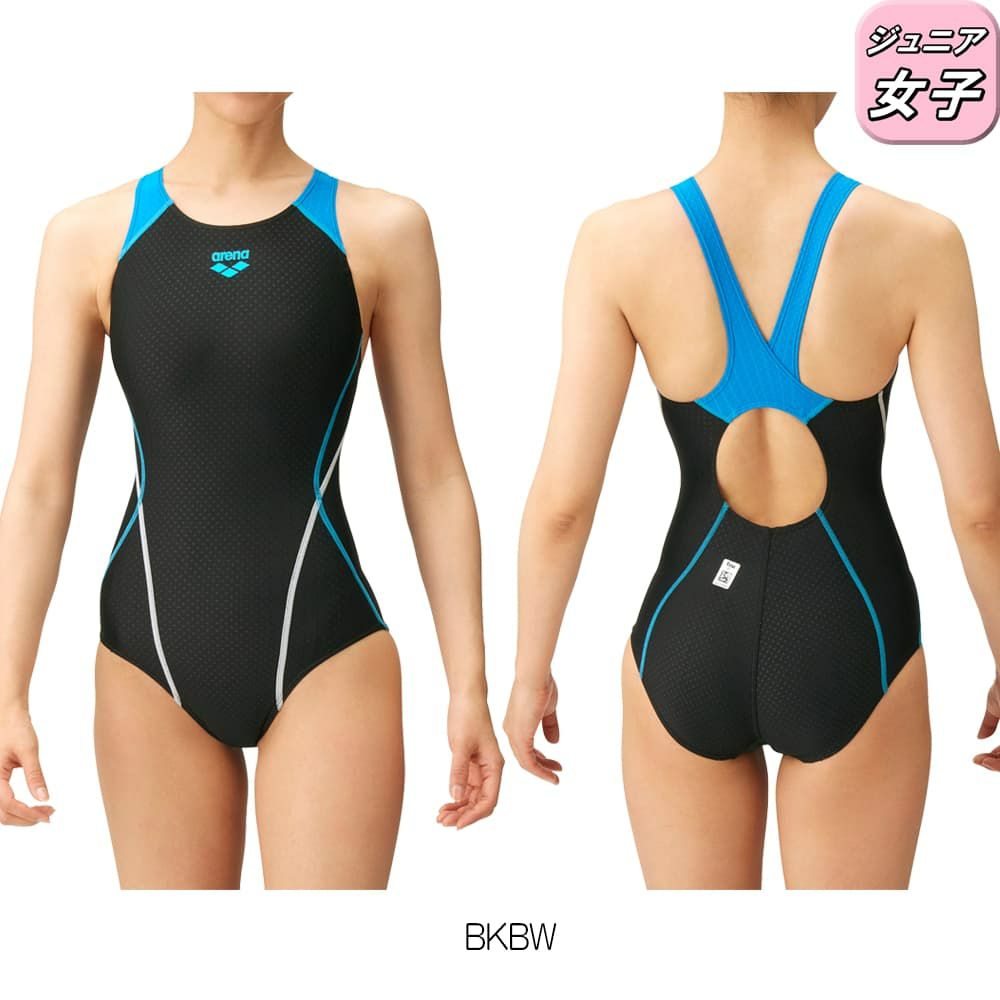 アリーナARENA競泳水着ジュニア女子WA承認モデルジュニアスーパーストリーナ着やストラップAQUARACINGAQUASTRIPE-DARN-2051WJfinaマークあり