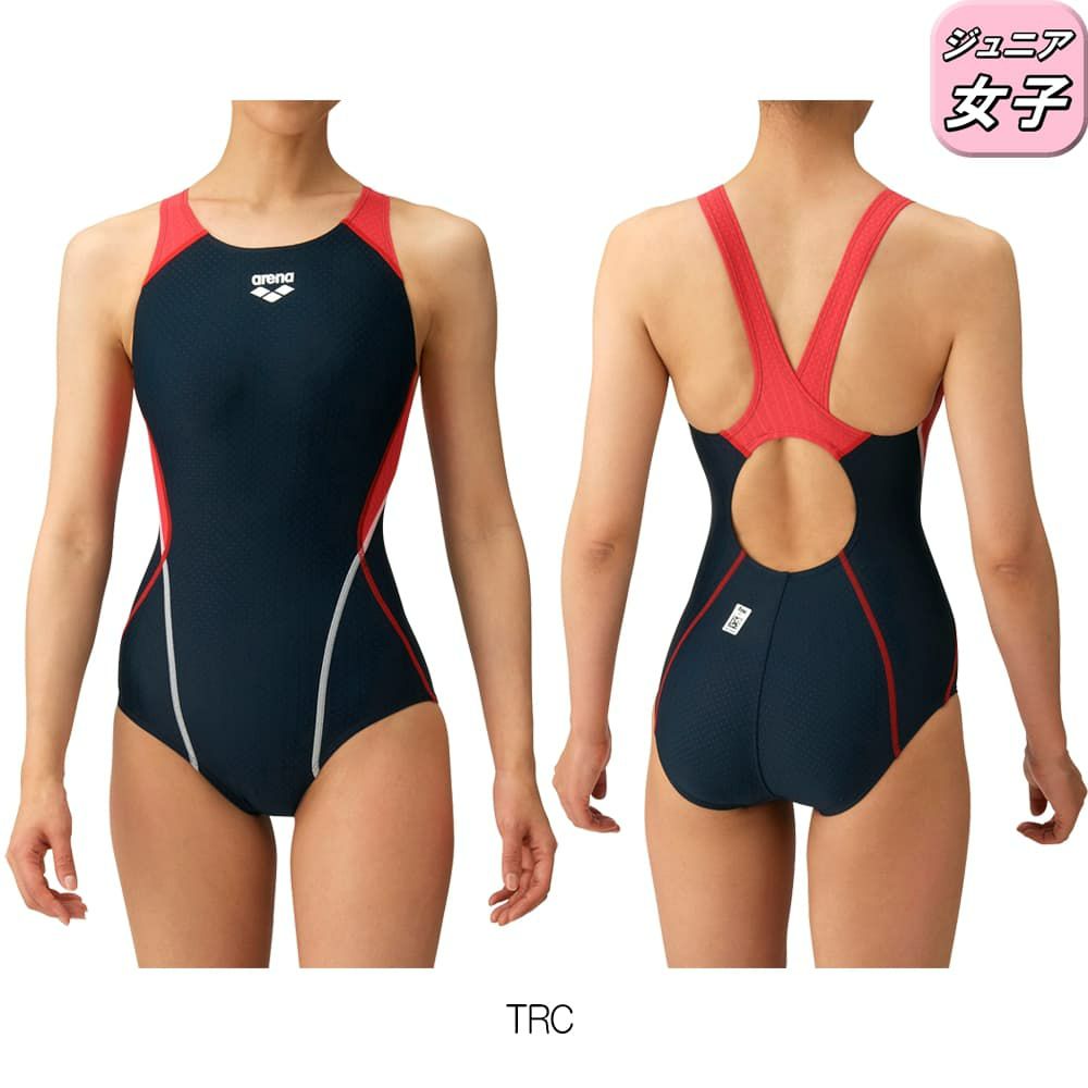 アリーナARENA競泳水着ジュニア女子WA承認モデルジュニアスーパーストリーナ着やストラップAQUARACINGAQUASTRIPE-DARN-2051WJfinaマークあり