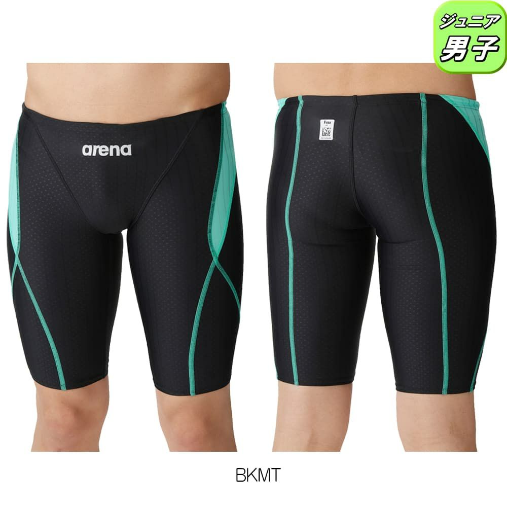 アリーナARENA競泳水着ジュニア男子fina承認ジュニアハーフスパッツAQUARACINGAQUASTRIPE-DARN-2052MJfinaマークあり