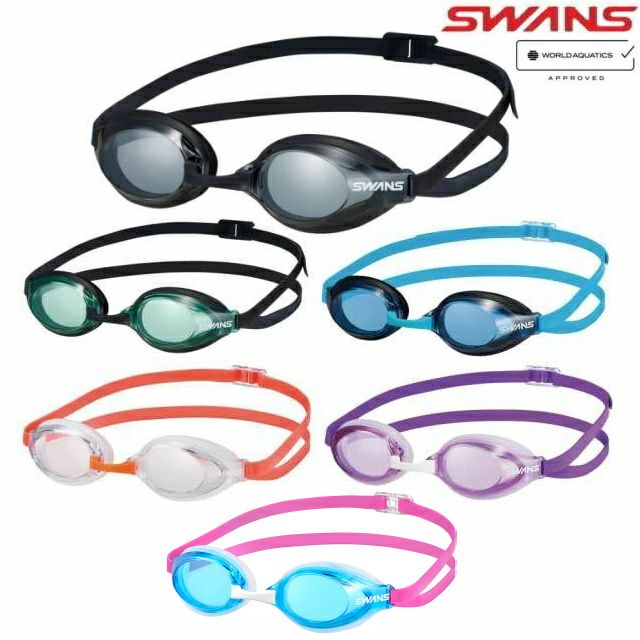 SWANSスワンズAQUALIGHTNINGレーシングゴーグルクリアレンズre:nonリノンくもり止めFINA承認クッション付きSR-3Nre