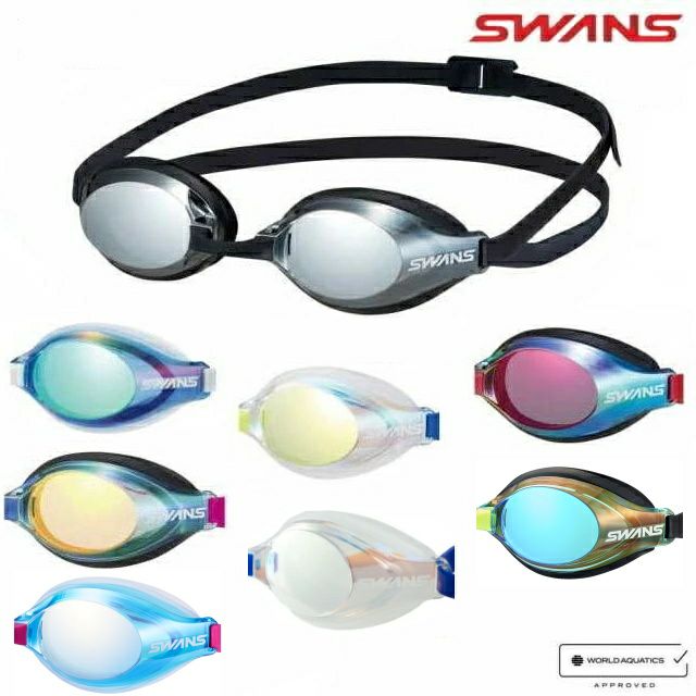 SWANSスワンズAQUALIGHTNINGスイミングゴーグルミラーレンズre：nonリノンくもり止め