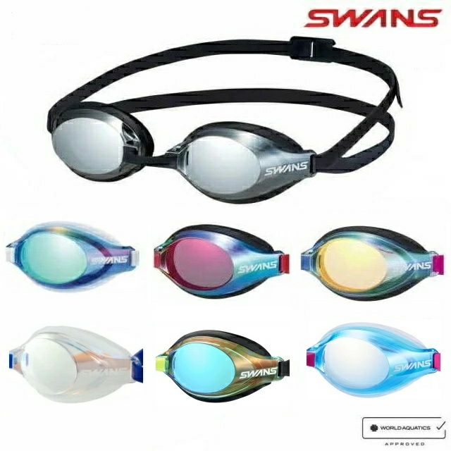 SWANSスワンズAQUALIGHTNINGスイミングゴーグルミラーレンズre：nonリノンくもり止め