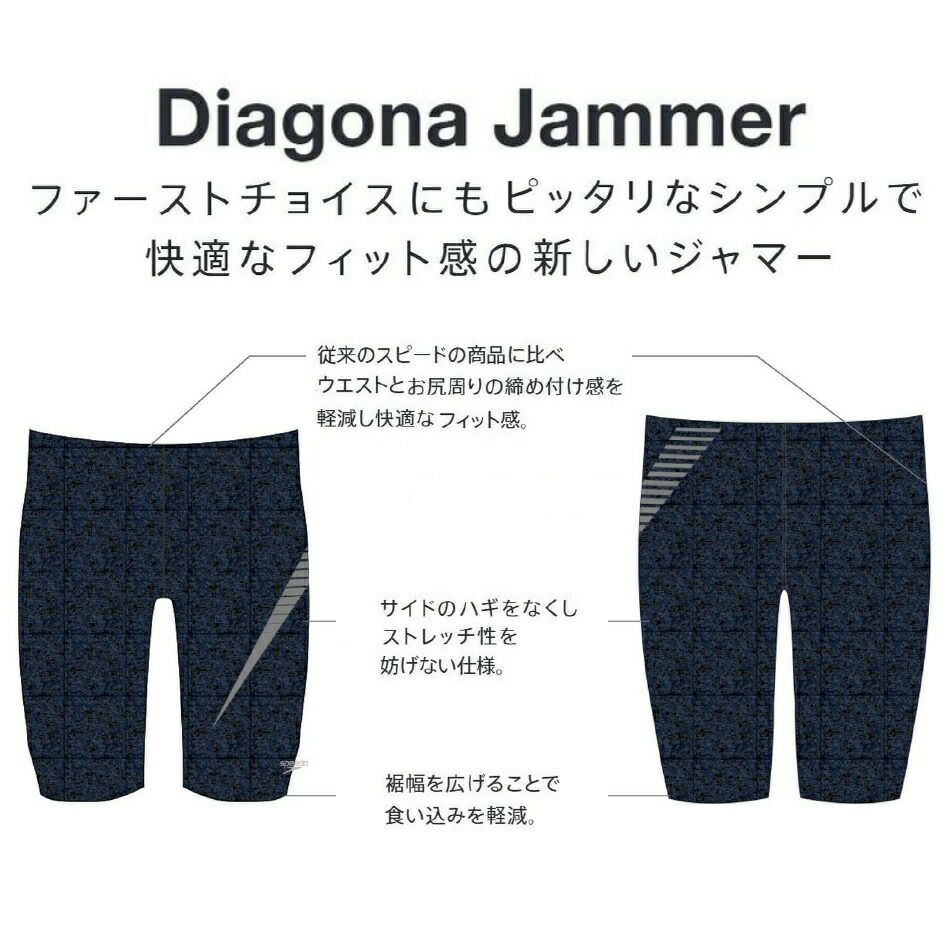 スピードSPEEDOフィットネス水着メンズディアゴナジャマーヘザーストレッチECOSF62250E