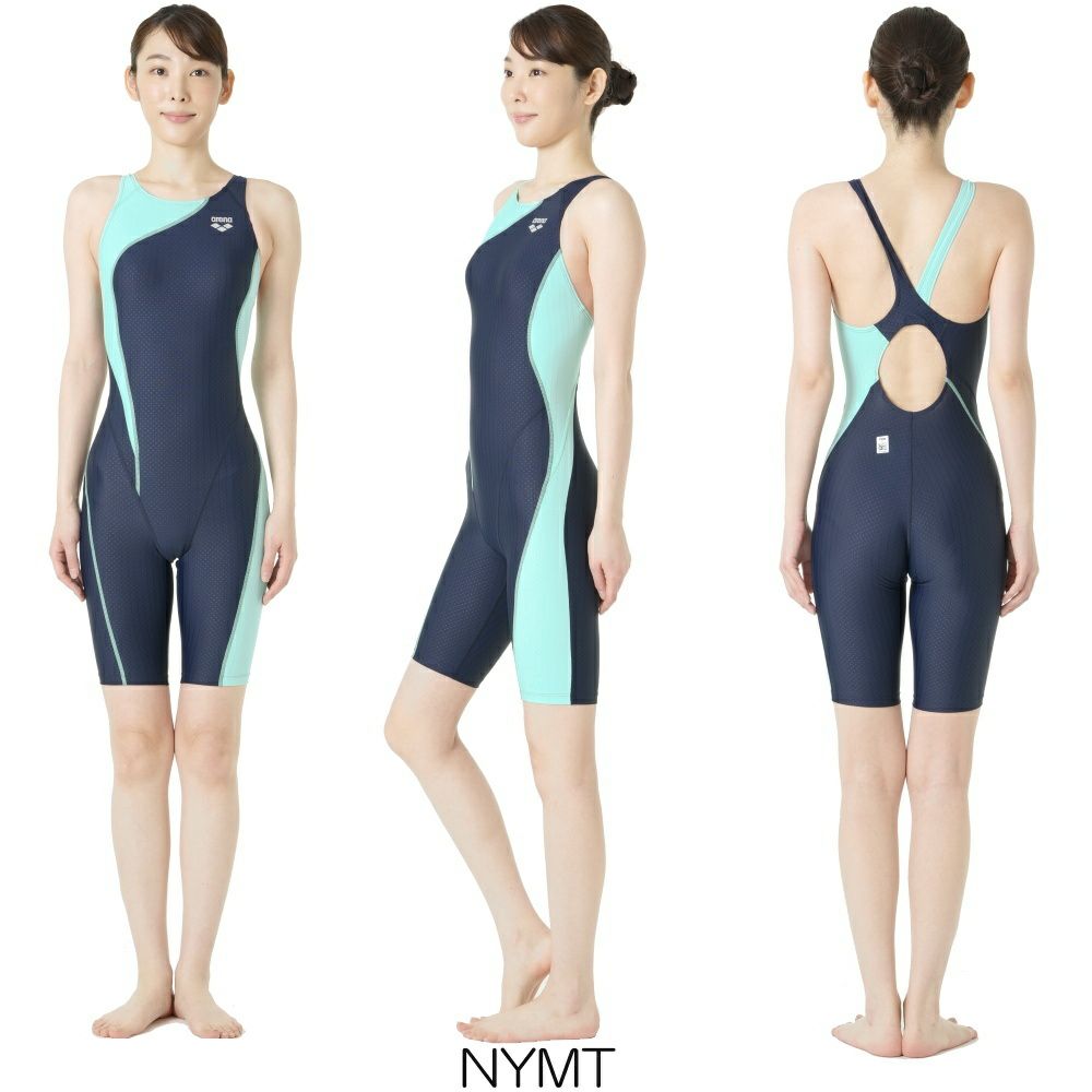 アリーナARENA競泳水着レディースWORLDAQUATICS承認レーシングスパッツオープンバックオールインワンAQUASTRIPE-D2023年秋冬モデルFAR-3553W