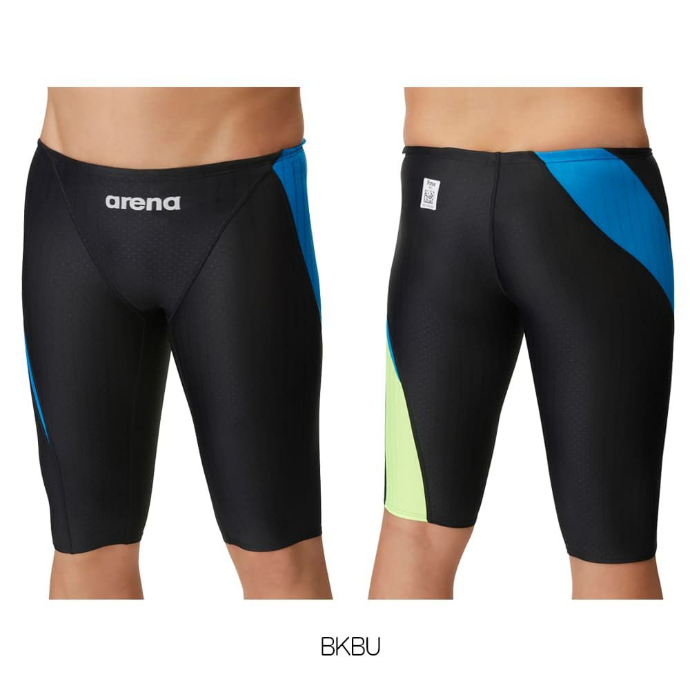 アリーナARENA競泳水着メンズWORLDAQUATICS承認レーシングスパッツ（ハーフレッグ）AQUASTRIPE-D2023年秋冬モデルFAR-3555M