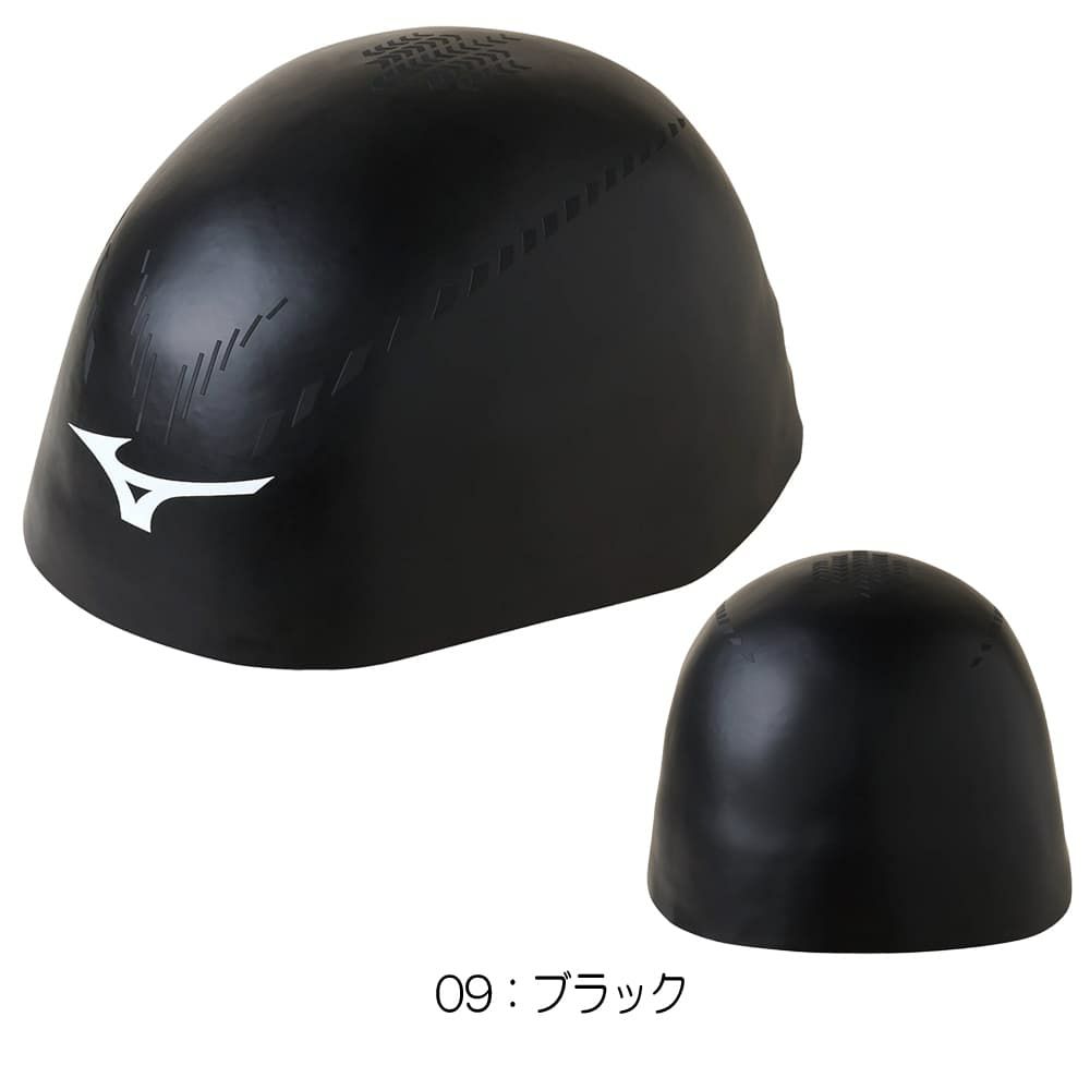 ミズノMIZUNO水泳レーシングシリコンキャップGX・SONICRC+競泳大会スイムキャップ2023年秋冬モデルN2JWA500