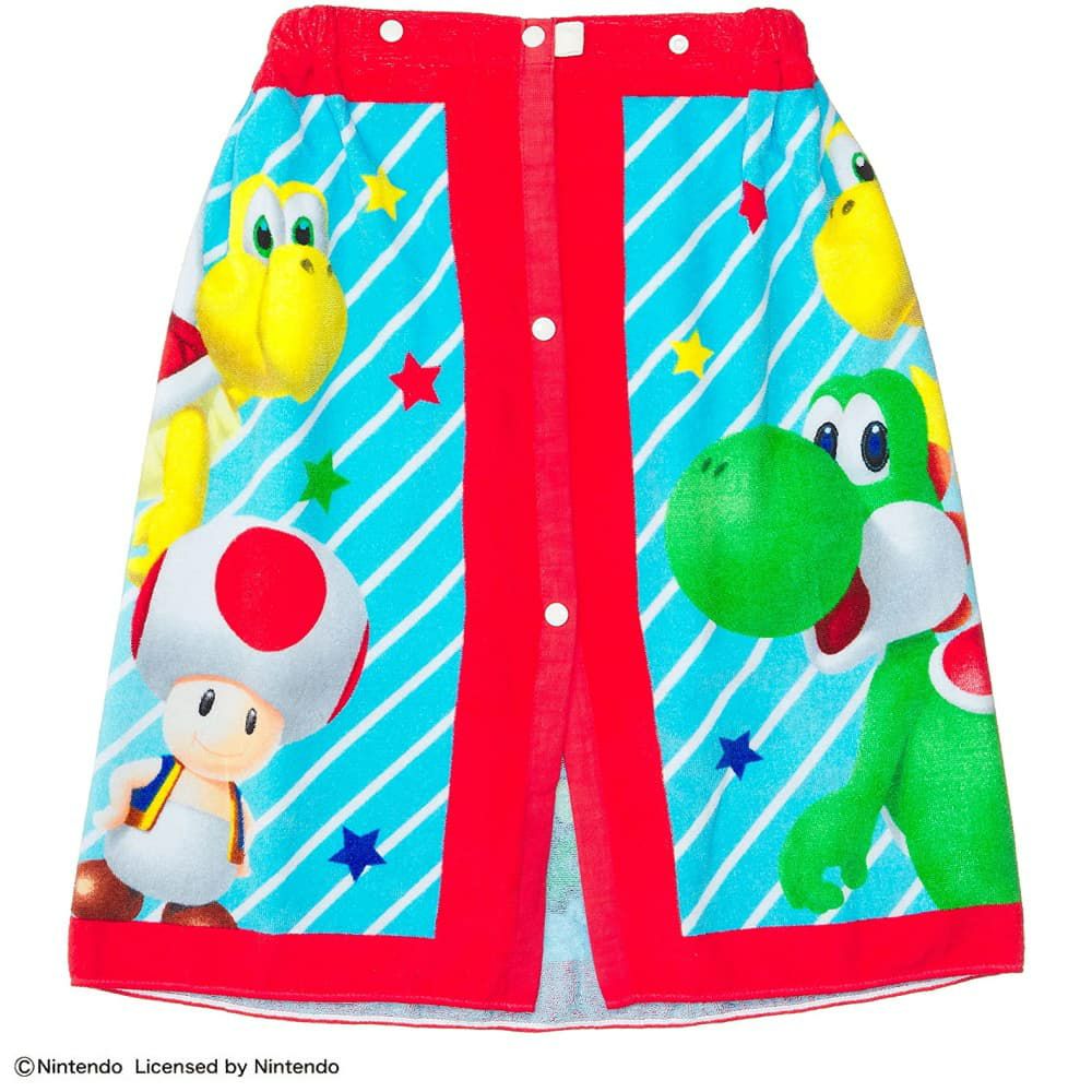 丸眞マルシン巻きタオル60cm丈スーパーマリオフレッシュメンバーズラップタオル水泳小物スイミングプールタオル795899M
