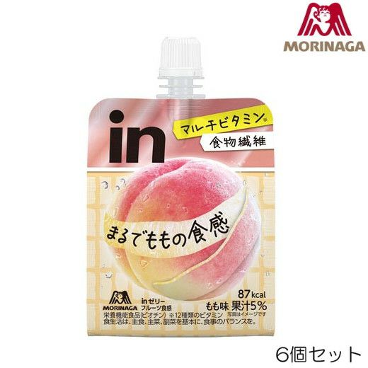 森永製菓inゼリーフルーツ食感もも味150g×6個入36JMM20001-N