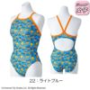 ミズノMIZUNO競泳水着ジュニア女子練習用エクサースーツミディアムカットEXERSUITSU-FitミニオンズMINIONS競泳練習水着2023年秋冬追加企画モデルN2MAA495