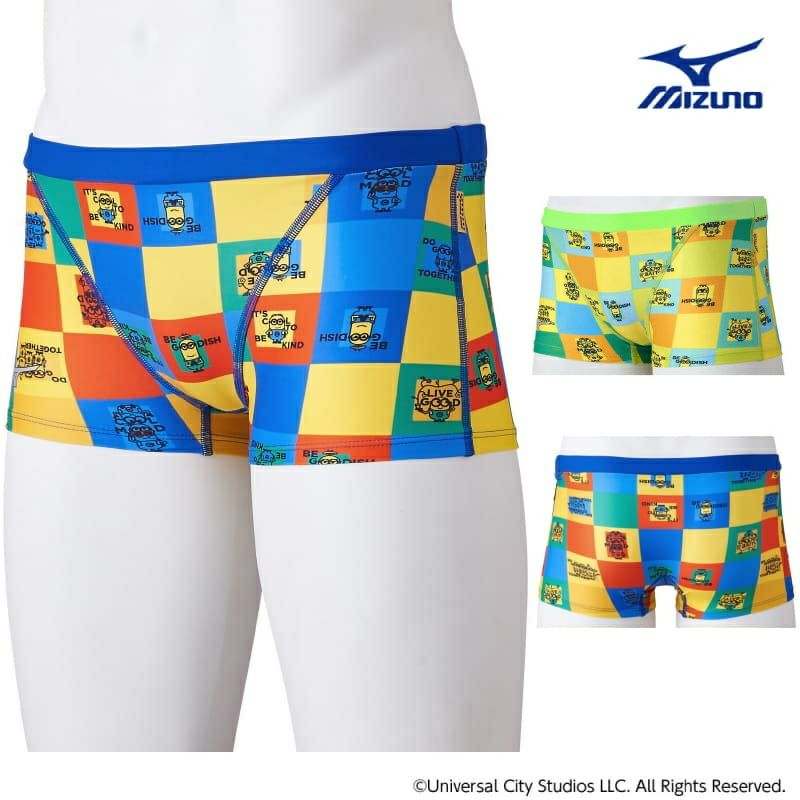 ミズノMIZUNO競泳水着メンズ練習用エクサースーツショートスパッツEXERSUITSU-FitミニオンズMINIONS競泳練習水着2023年秋冬追加企画モデルN2MBA096