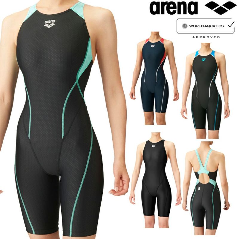 アリーナARENA競泳水着レディースWA承認モデルセイフリーバックスパッツ着やストラップAQUARACINGAQUASTRIPE-DARN-2050WEfinaマークあり