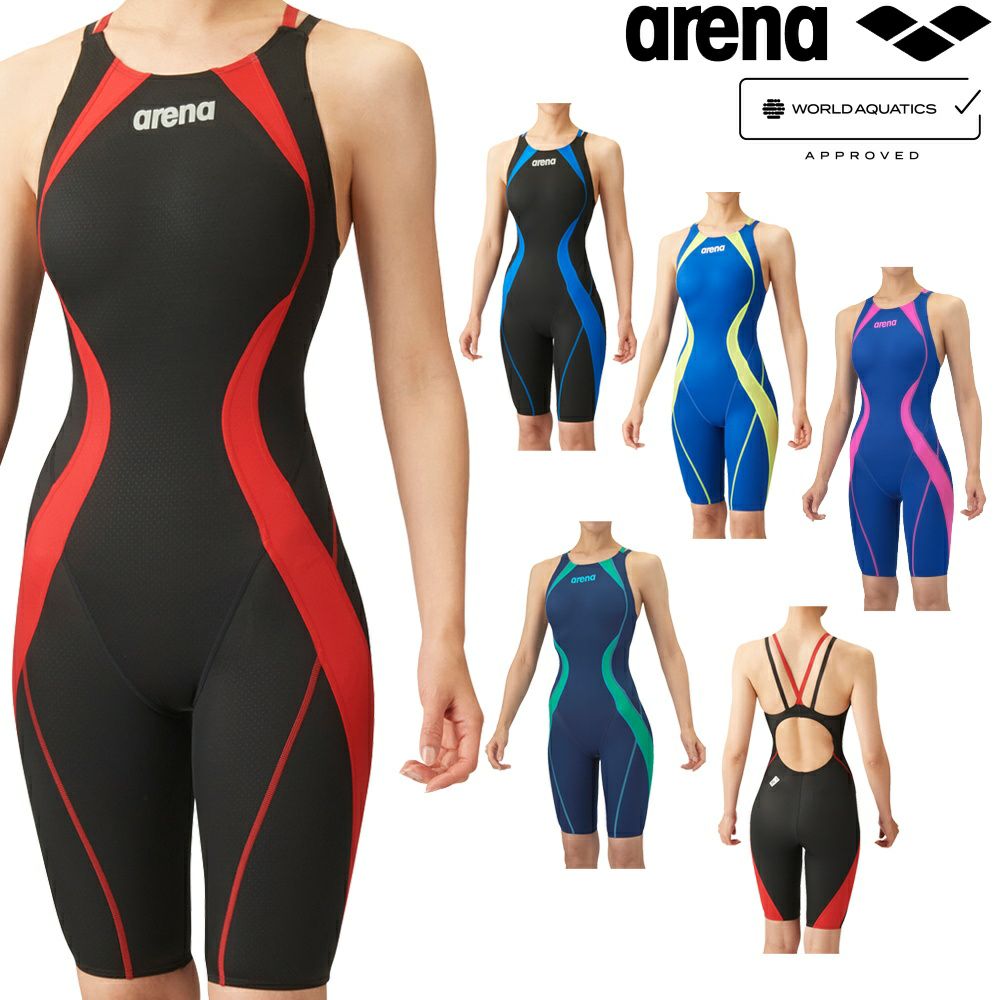 アリーナARENA競泳水着レディースWA承認モデルレーシングハーフスパッツオープンバックオールインワンAQUAADVANCEDAQUAXTREME2024年春夏モデルARN-4020Wfinaマークあり