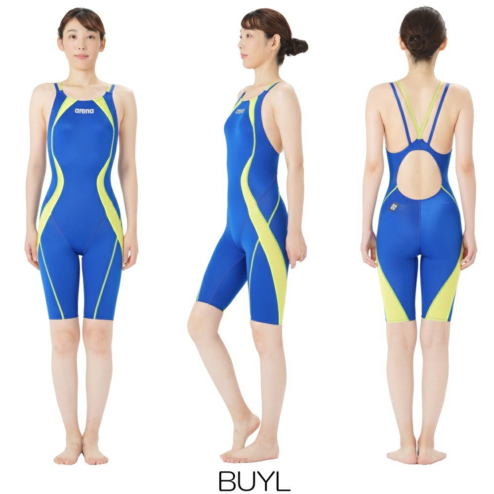 アリーナARENA競泳水着レディースWA承認モデルレーシングハーフスパッツオープンバックオールインワンAQUAADVANCEDAQUAXTREME2024年春夏モデルARN-4020Wfinaマークあり