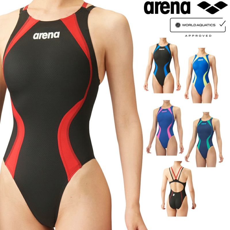 アリーナARENA競泳水着レディースWORLDAQUATICS承認レーシングワンピース(オープンバック)AQUAXTREME2024春夏モデルARN-4021W