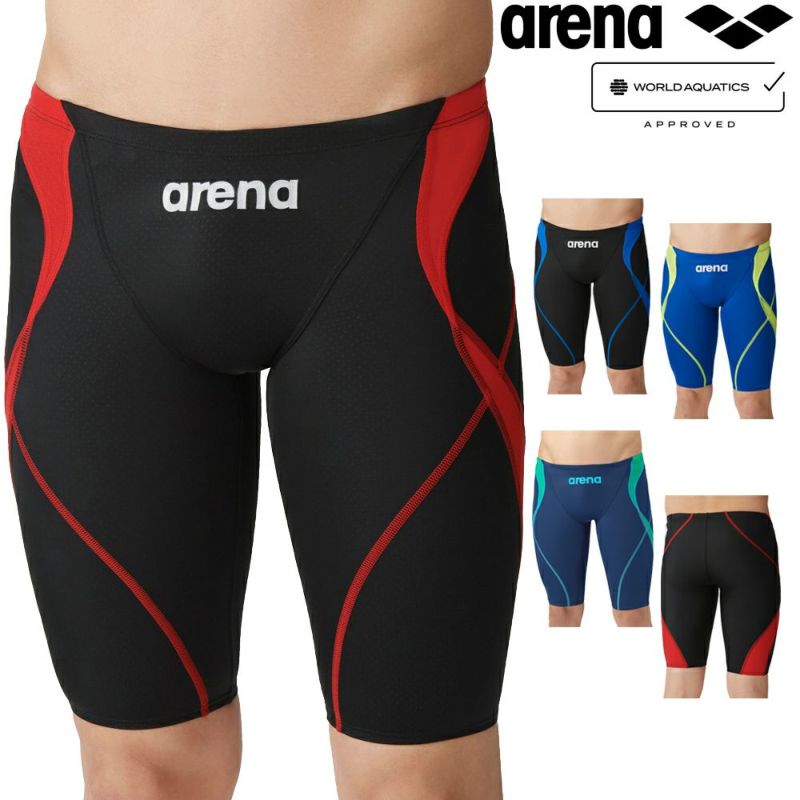 アリーナARENA競泳水着メンズWA承認モデルレーシングスパッツハーフレッグAQUAADVANCEDAQUAXTREME2024年春夏モデルARN-4022Mfinaマークあり