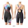 アリーナARENA競泳水着レディースWORLDAQUATICS承認レーシングワンピーススパッツ(オープンバック・ハーフレッグ)AQUASTRIPE-D2024春夏モデルARN-4062W