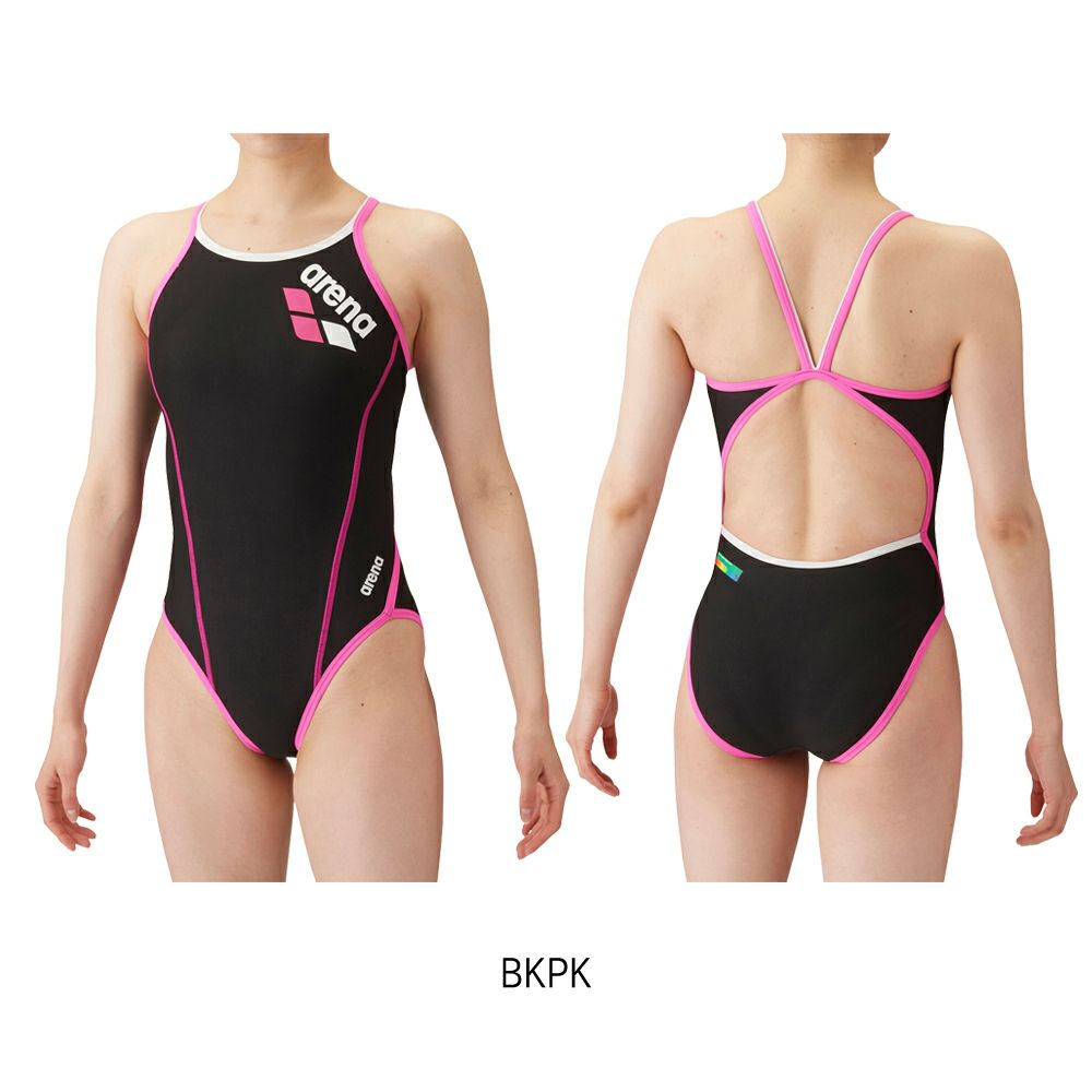 アリーナARENA競泳水着練習用水着レディーストレーニングワンピースオープンバックタフスキンT2E競泳練習水着2024年春夏モデルSAR-4100W