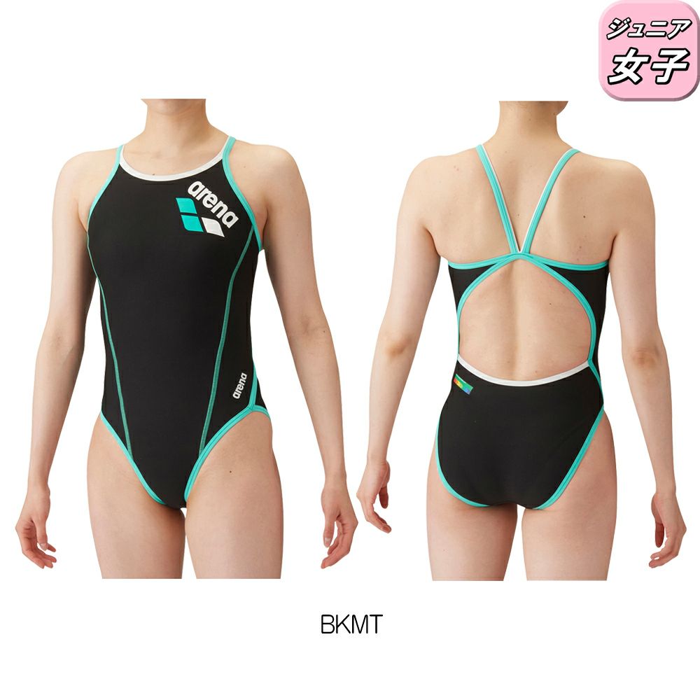 アリーナARENA競泳水着ジュニア女子練習用トレーニングワンピースオープンバックタフスキンT2E競泳練習水着2024年春夏モデルSAR-4100WJ