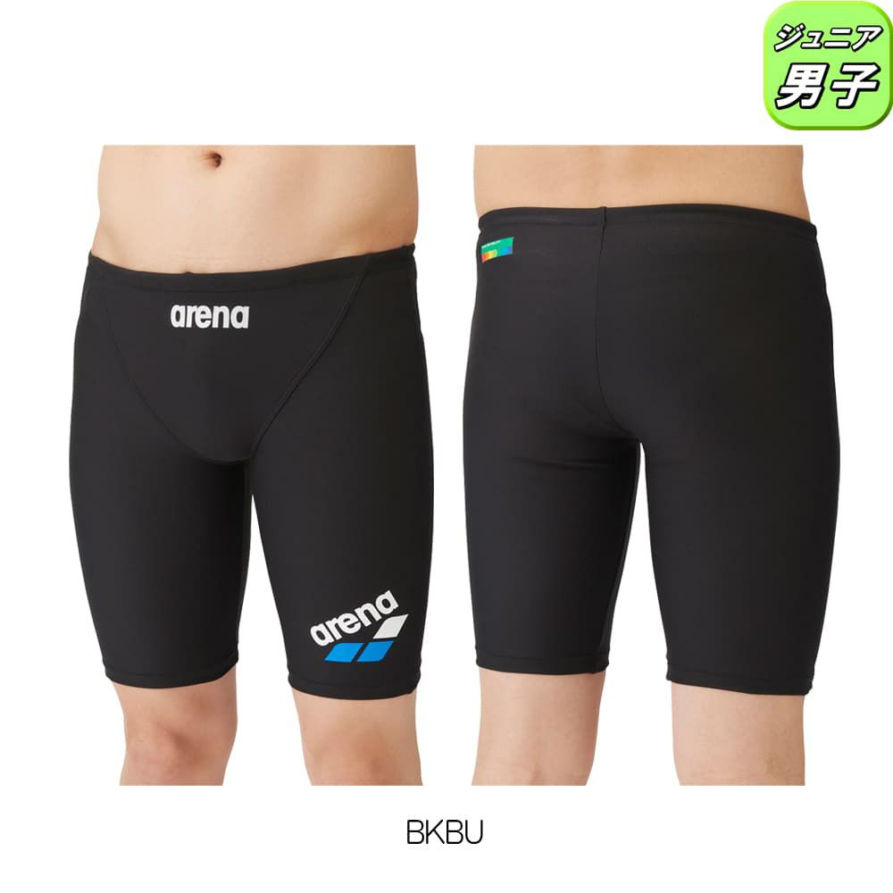 アリーナARENA競泳水着ジュニア男子練習用トレーニングスパッツハーフレッグタフスキンT2E競泳練習水着2024年春夏モデルSAR-4105J