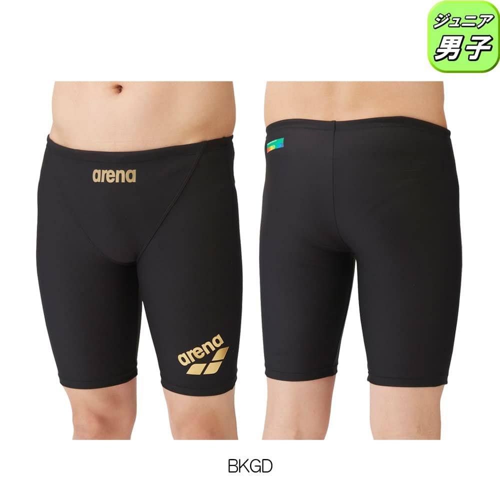 アリーナARENA競泳水着ジュニア男子練習用トレーニングスパッツハーフレッグタフスキンT2E競泳練習水着2024年春夏モデルSAR-4105J