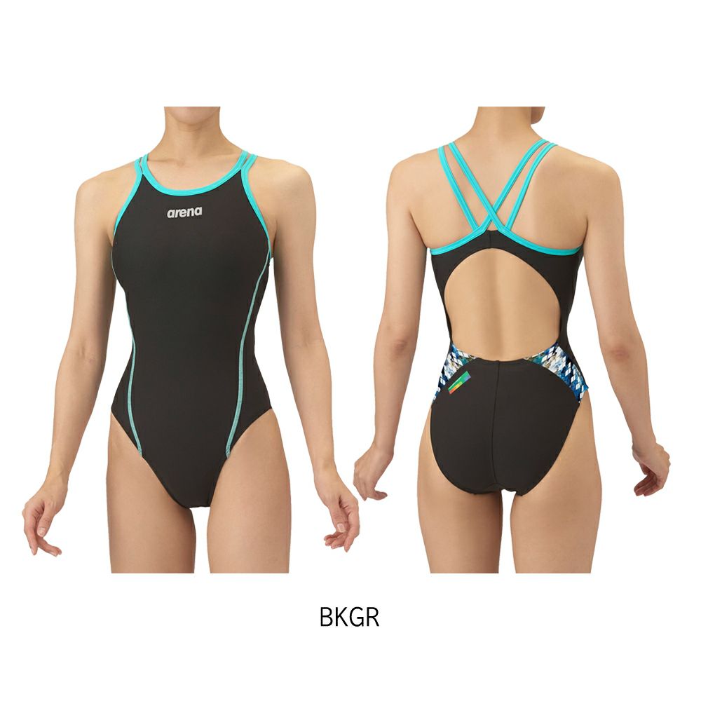 アリーナARENA競泳水着練習用水着レディーストレーニングワンピースオープンバックタフスキンT2E競泳練習水着SAR-4106W