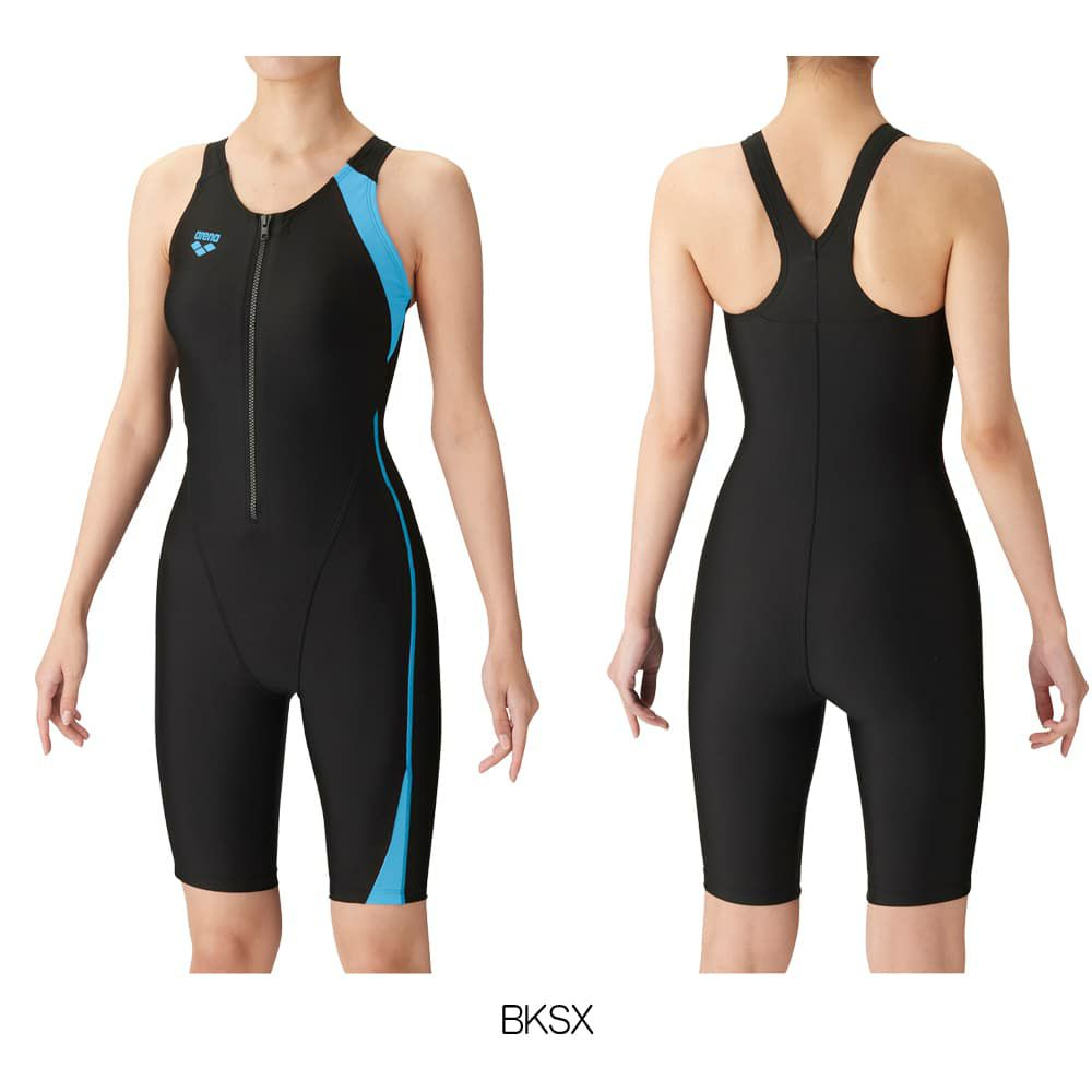 アリーナARENAフィットネス水着レディーススパッツYバック・ハーフレッグパッド付きAQUAEXAダブルエステルWR2024年春夏モデルLAR-4204W