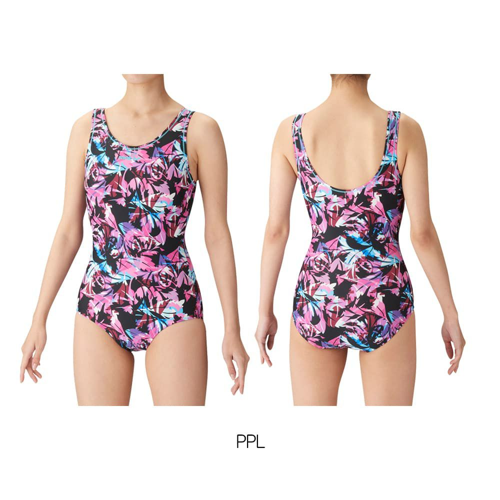 アリーナARENAフィットネス水着レディースフィットネスワンピース(Uバック・差し込みパッド)パッド付きフルダル2WAY2024春夏モデルLAR-4220W