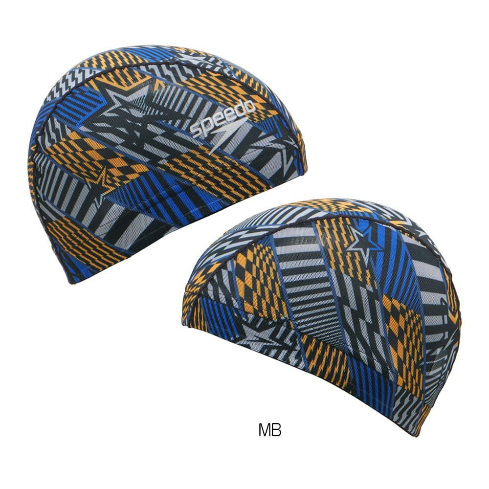 スピードSPEEDO水泳プーンジオメトリックメッシュキャップ水泳小物2024春夏モデルSE12402