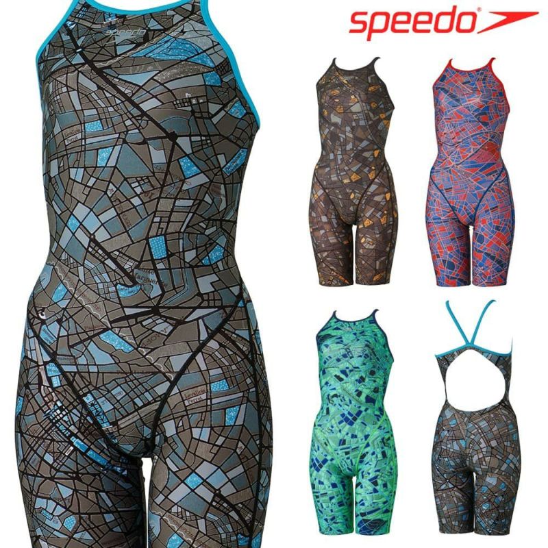 スピードSPEEDO競泳水着レディース練習用ヴィルターンズニースキンENDURANCEECO競泳練習水着2024春夏モデルSTW12402