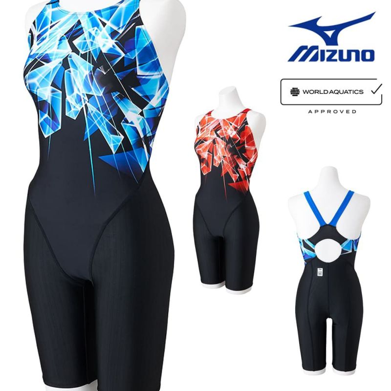 ミズノMIZUNO競泳水着レディースWORLDAQUATICS承認STREAMACEハーフスーツ(マスターズバック)ストリームフィットA2024春夏モデルN2MGB241