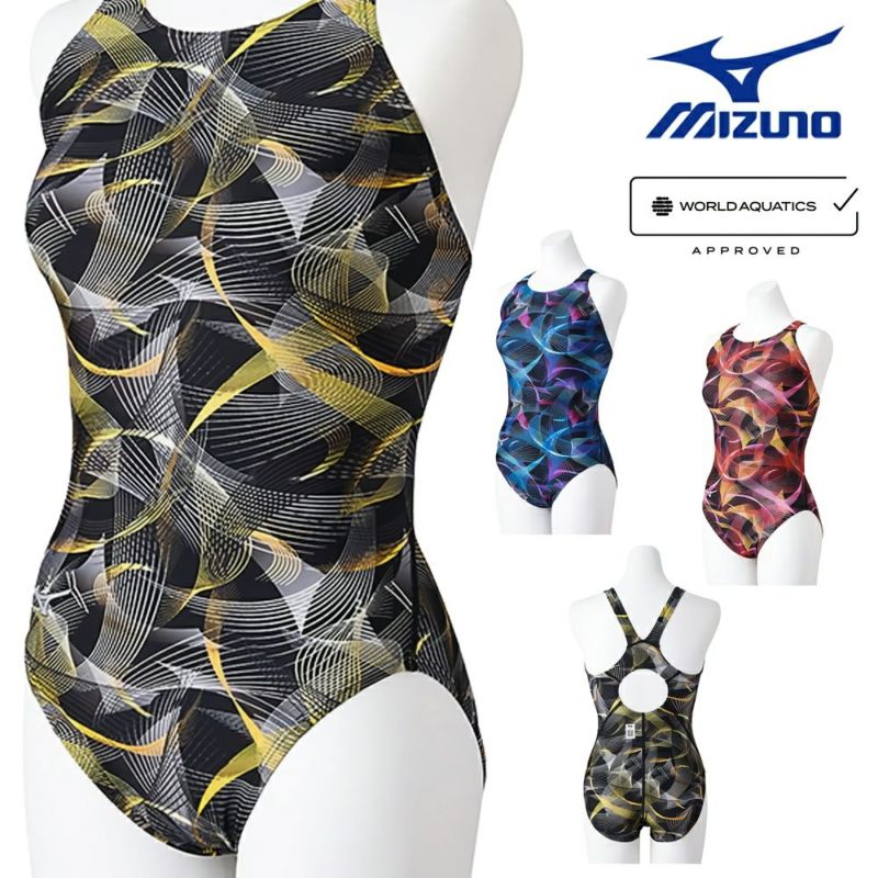 ミズノMIZUNO競泳水着レディースWORLDAQUATICS承認STREAMACEローカットストリームフィットA2024春夏モデルN2MAB244