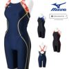 ミズノMIZUNO競泳水着レディースWORLDAQUATICS承認STLalaハーフスーツ(マスターズバック)2024春夏モデルN2MGB246