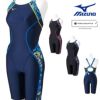 ミズノMIZUNO競泳水着レディースWORLDAQUATICS承認STLalaハーフスーツ(マスターズバック)2024春夏モデルN2MGB247