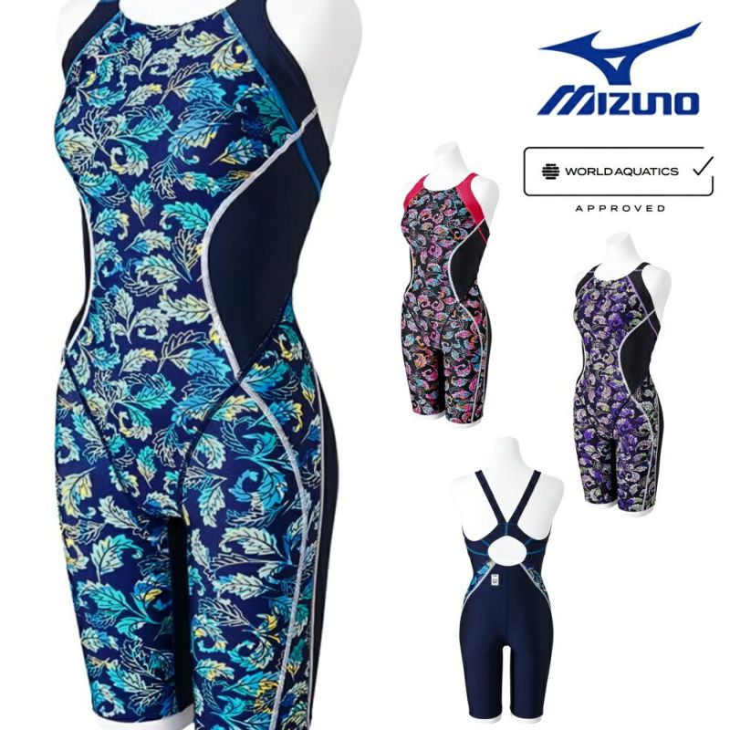 ミズノMIZUNO競泳水着レディースWORLDAQUATICS承認STLalaハーフスーツ(マスターズバック)2024春夏モデルN2MGB248