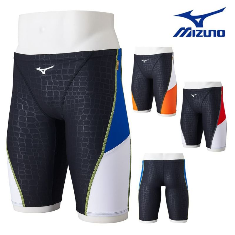 ミズノMIZUNO競泳水着メンズ練習用エクサースーツハーフスパッツEXERSUITSU-Fit競泳練習水着2024春夏モデルN2MBB062