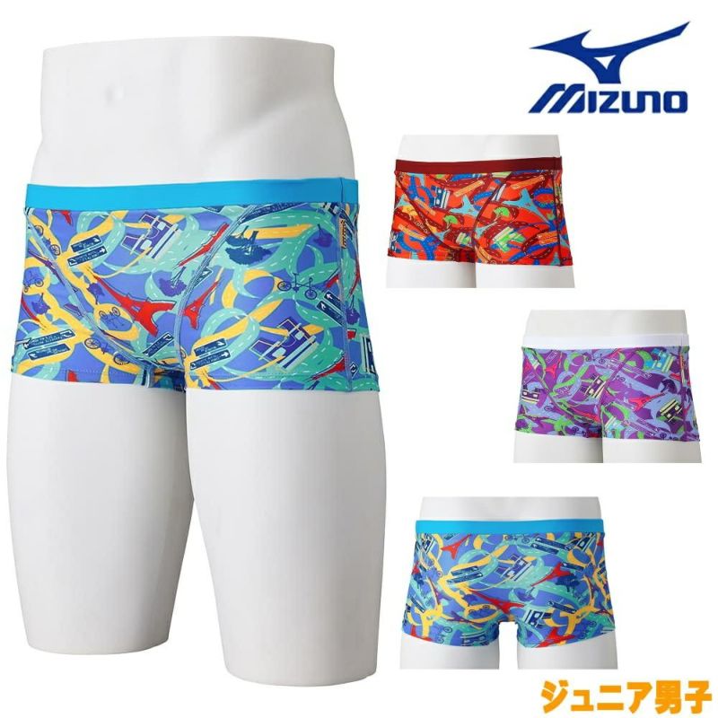 ミズノMIZUNO競泳水着ジュニア男子練習用エクサースーツショートスパッツEXERSUITSU-Fit競泳練習水着2024春夏モデルN2MBB466