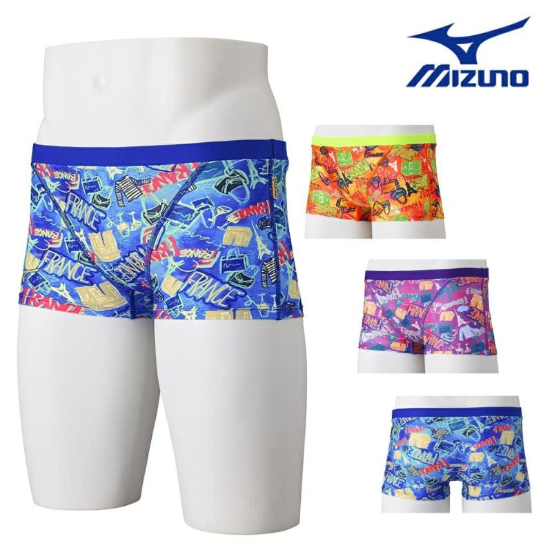 ミズノMIZUNO競泳水着メンズ練習用エクサースーツショートスパッツEXERSUITSU-Fit競泳練習水着2024春夏モデルN2MBB067