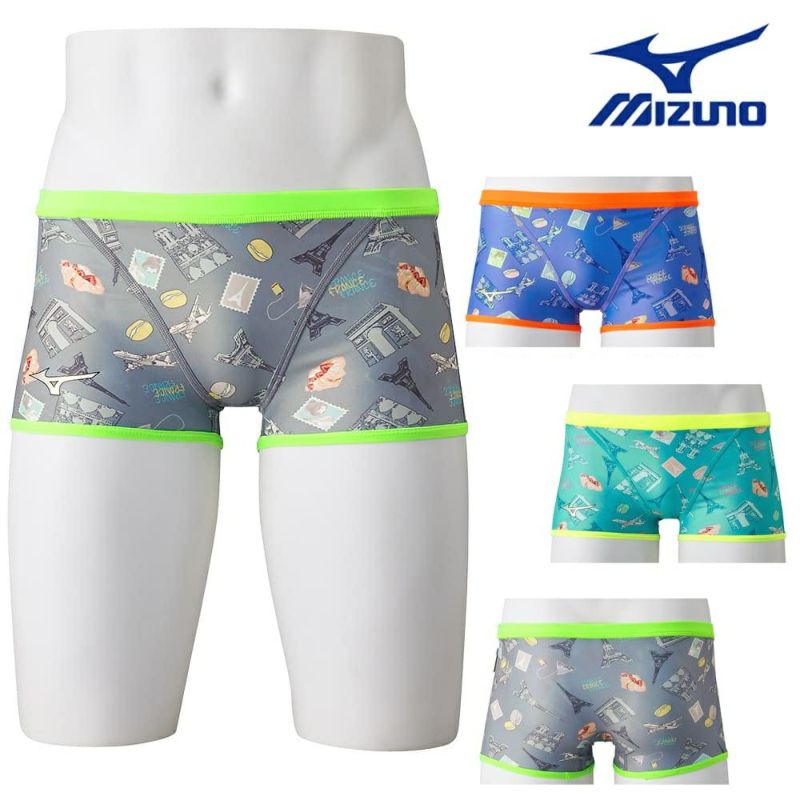 ミズノMIZUNO競泳水着メンズ練習用エクサースーツショートスパッツEXERSUITSU-Fit競泳練習水着2024春夏モデルN2MBB069