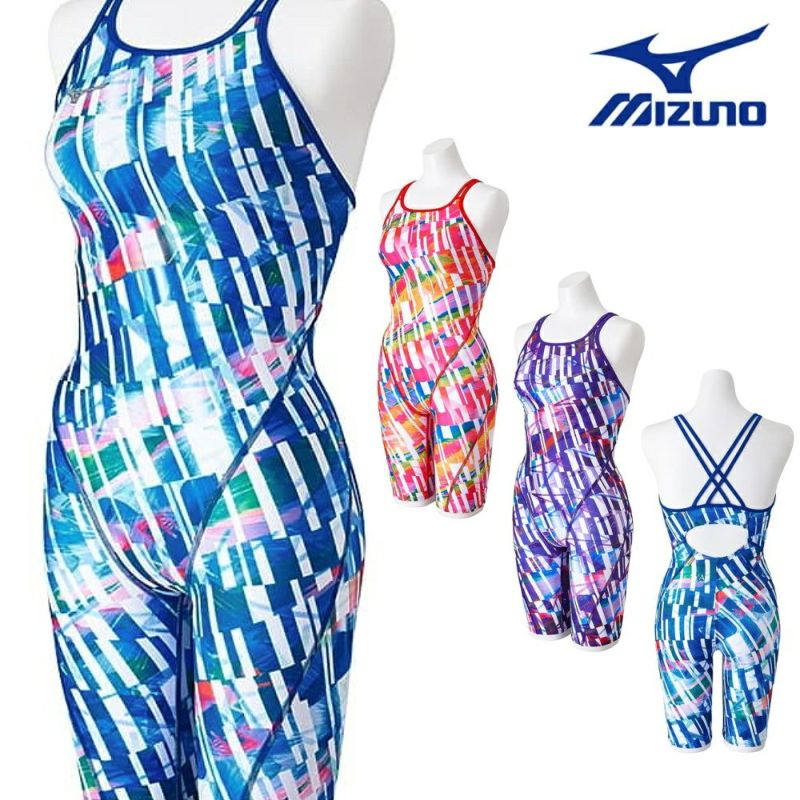 ミズノMIZUNO競泳水着レディース練習用エクサースーツハーフスーツEXERSUITSU-Fit競泳練習水着2024春夏モデルN2MGB276