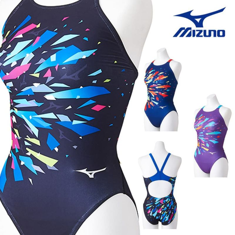 ミズノMIZUNO競泳水着レディース練習用エクサースーツミディアムカットEXERSUITSU-Fit競泳練習水着2024春夏モデルN2MAB282