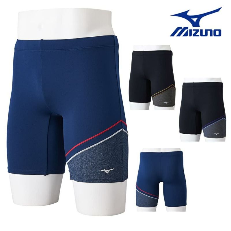 ミズノMIZUNOフィットネス水着メンズふんわりライトハーフスパッツ2024春夏モデルN2JBB103