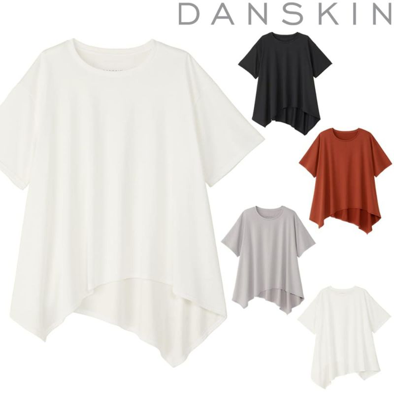 ダンスキンDANSKINアシンメトリーフレアTシャツレディース2024年春夏モデルDC724105