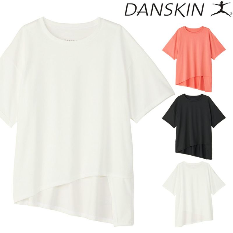 ダンスキンDANSKINアシンメトリービッグTシャツレディース2024年春夏モデルDC724106