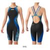 アリーナARENA競泳水着レディースWORLDAQUATICS承認レーシングワンピーススパッツオープンバックハーフレッグAQUAXTREME2024秋冬モデルAS4FRC23W