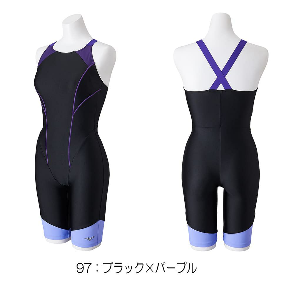 ミズノMIZUNOフィットネス水着レディースSTROKEONEオールインワンパッド付き2024年春夏モデルN2JGB302